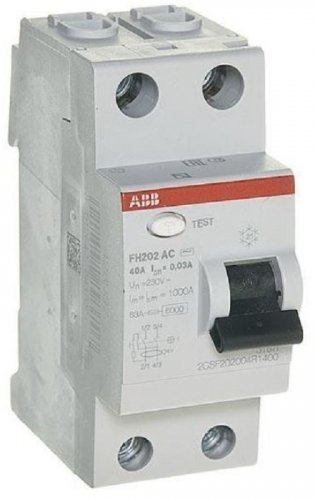 Выключатель автоматический дифференциального тока ABB 2п 6А 30мА тип AC DSH201R картинка